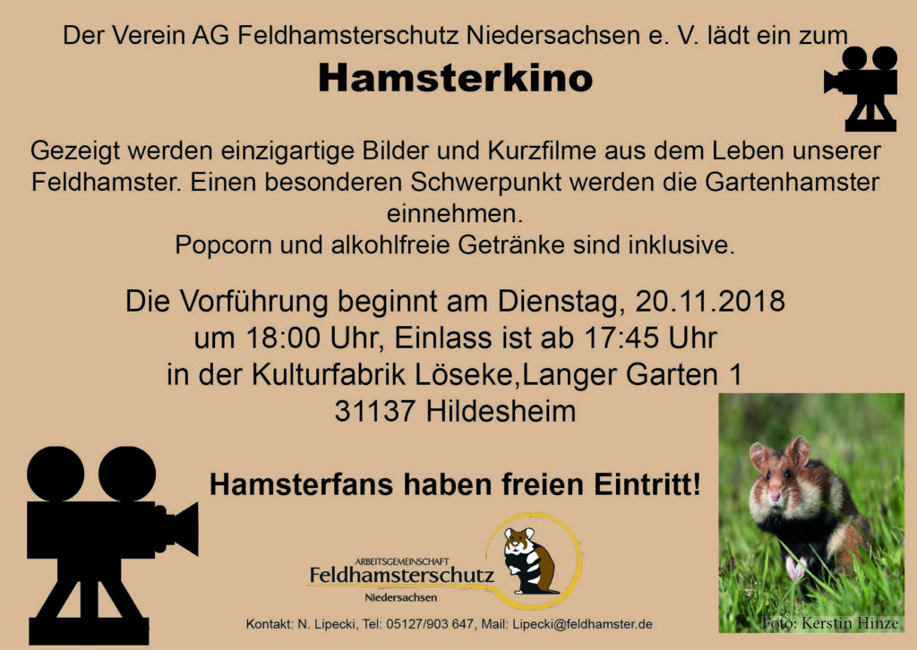 Hamsterkino der AG Feldhamsterschutz